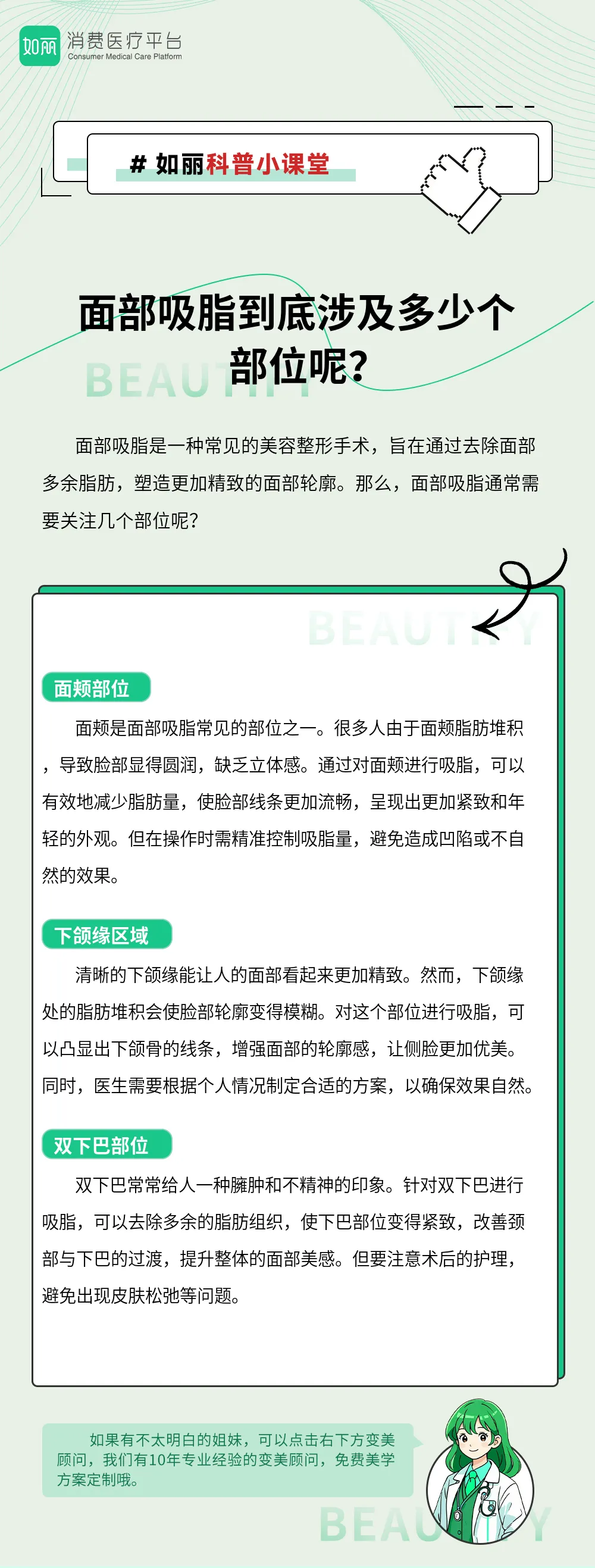 面部吸脂到底涉及多少个部位呢？