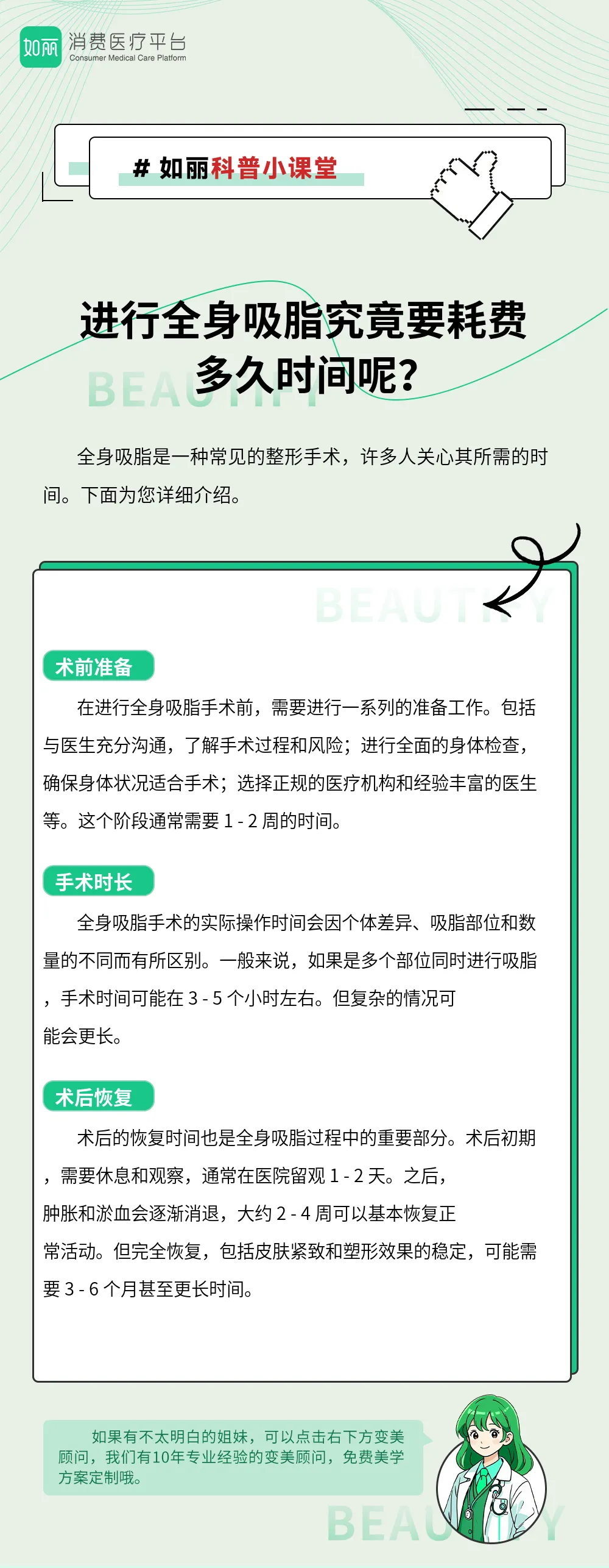 进行全身吸脂究竟要耗费多久时间呢？