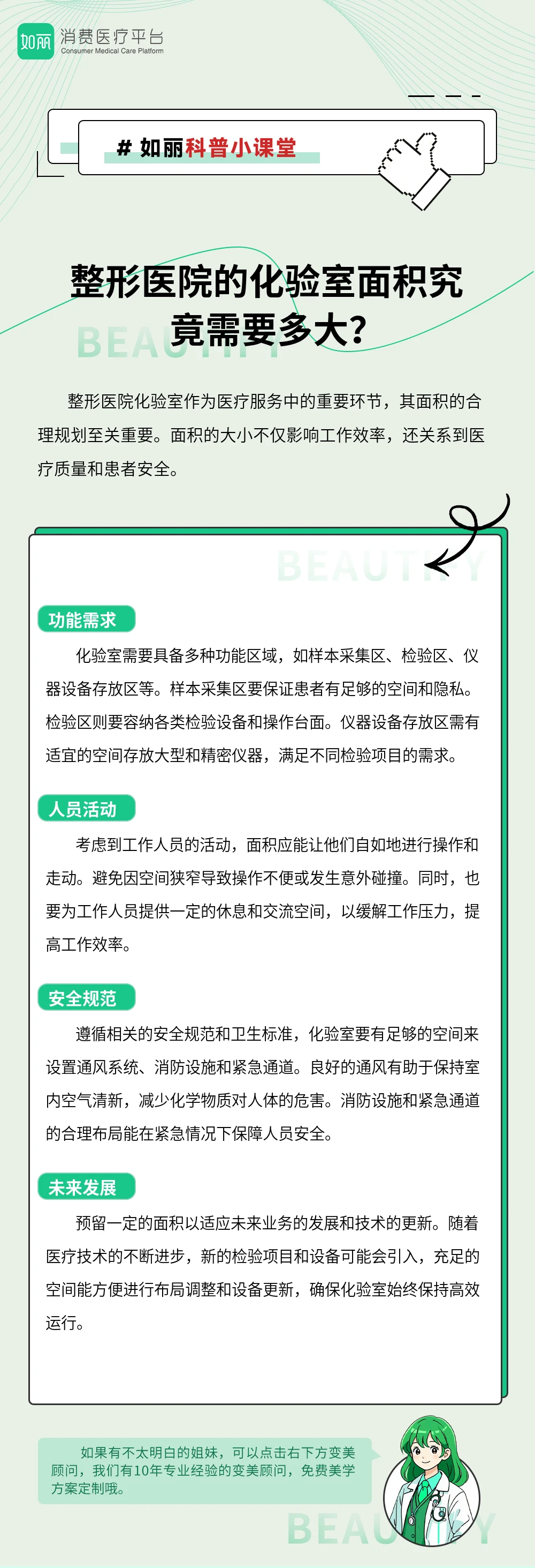 整形医院的化验室面积究竟需要多大?