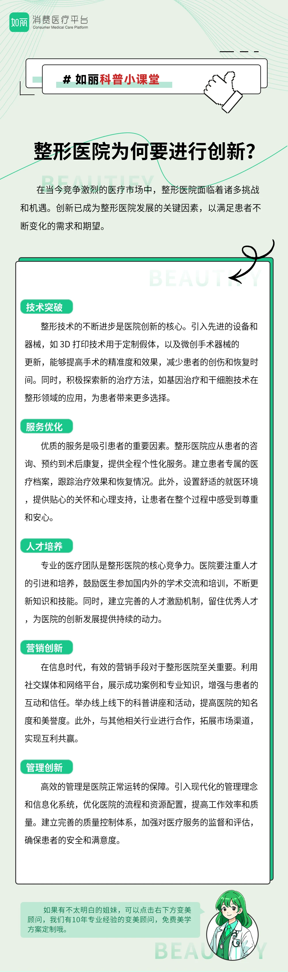 整形医院为何要进行创新?