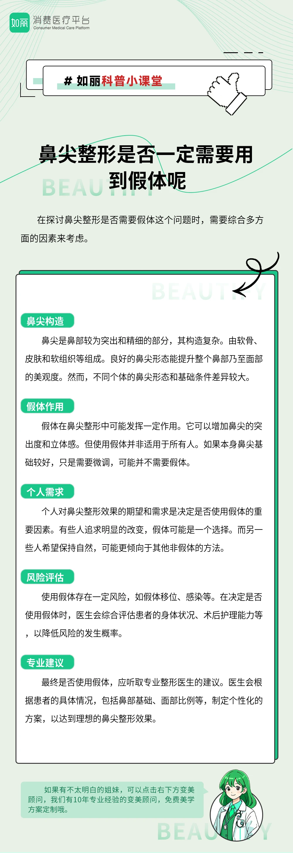 鼻尖整形是否一定需要用到假体呢