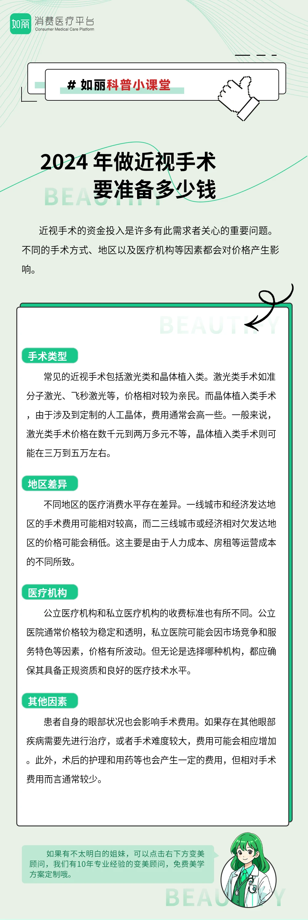 2024 年做近视手术要准备多少钱