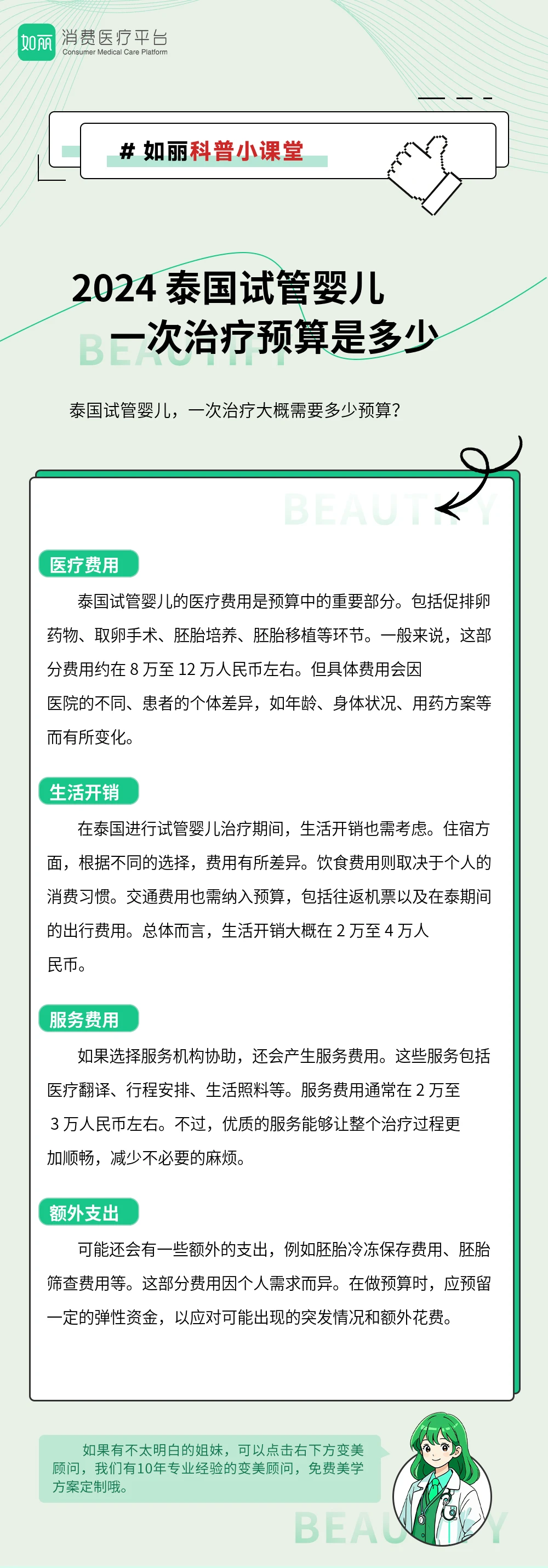 2024 泰国试管婴儿一次治疗预算是多少